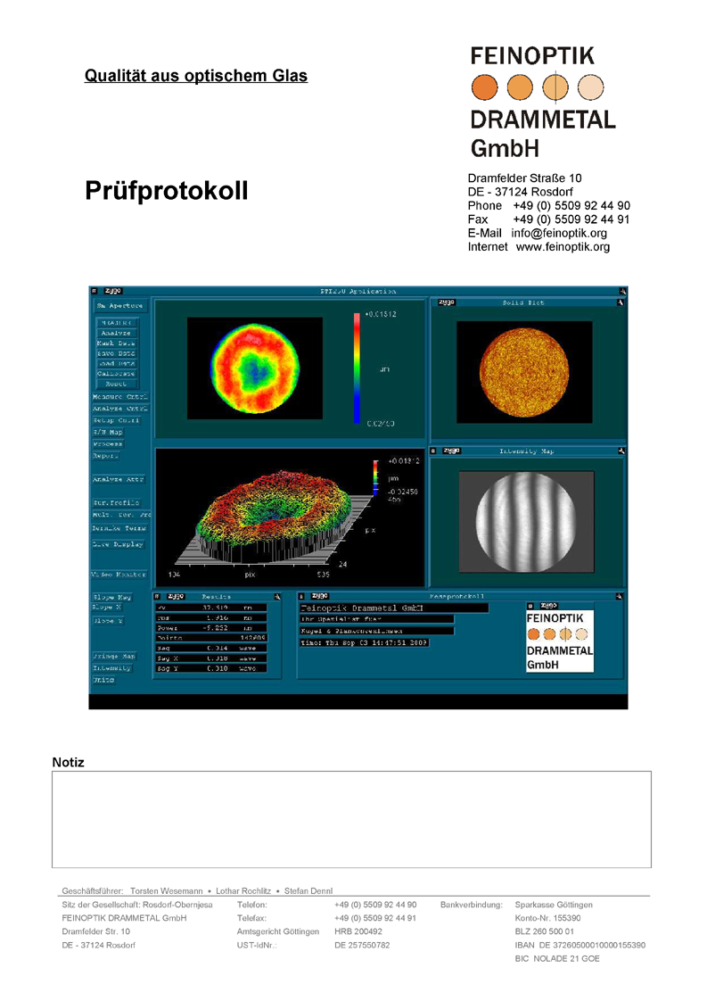 Prüfprotokoll